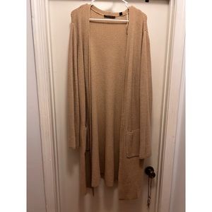 Beige Long Cardigan